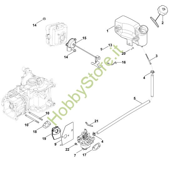 Picture of G - Carburatore, condotto carburante HD675 (HD675-3015)